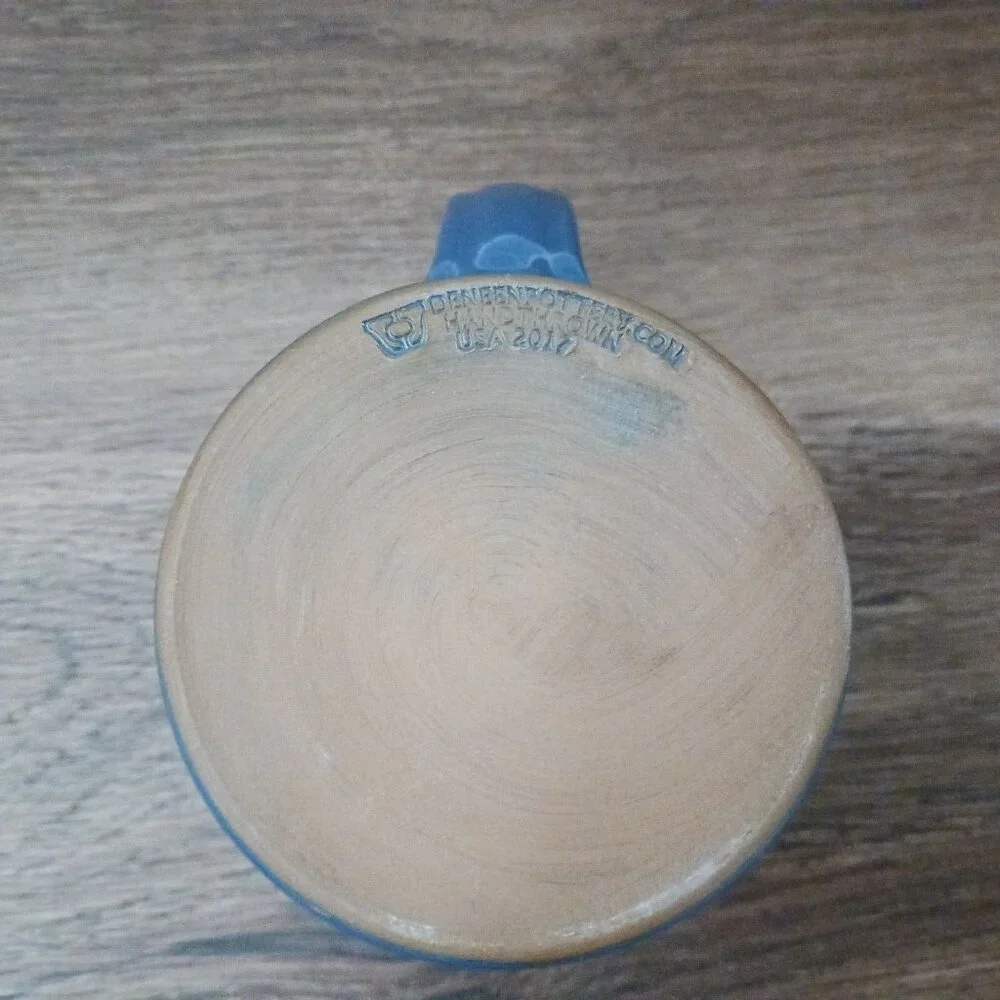 DENEEN POTTERY‎ Handthrown Candleberry Inn on Cape Cod Mass Blue Coffee Mug